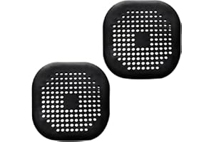 DREAMARK 2 sztuki silikonowych odpływów z 4 przyssawkami, sitko odpływowe, do łazienki, wanny, kuchni, umywalki i zlewozmywaka, kolor czarny