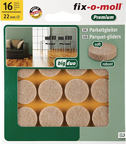 Preisvergleich Produktbild Parkettgleiter Selbstklebend Rund 22mm, 16er Pack