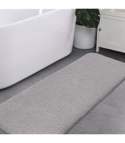 Extra groot badkamertapijt, lange badmat van 40 x 180 cm, ultrazachte chenille tapijten, antislip en waterabsorberende badkuip vloermat, loper voor badkamer, slaapkamer en keuken