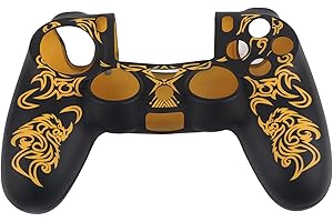 Socobeta Funda Gamepad Funda de Silicona Suave portátil para Controlador de Juegos Compatible con Controlador PS4(Amarillo)