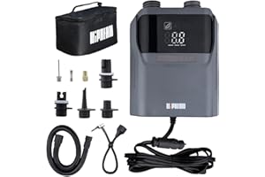 Niphean Gonfiatore Elettrico Portatile Con Cavo di Ricarica Extra Lungo da 300CM, Pompa Elettrica Sup 50 Psi con Borsa, Pompa Elettrica per Materasso Gonfiabile, Auto, Kayak, Tenda e Palloni,12V