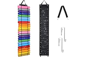 LZYKJGS Étagère de Rangement en Vinyle, 24 Trous, Organiseur de Rouleau en Vinyle, Étagère Rangement en Rouleau Vinyle, pour Feuilles de Vinyle, Papier de Transfert Thermique, Papier d'Emballage (Noir)