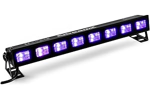 ‎BEAMZ BeamZ BUV93 Schwarzlicht Lampe, hochwertiger UV Strahler, Röhre mit 9 x 3 Watt LEDs, UV Lampe mit parabolische Reflektor, Schwarzlicht Strahler, Blacklight, Schwarz