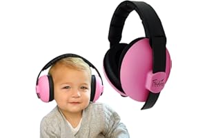 FRIDAY 7CARE 7Care Baby Ear Protection; Noise Cancelling Sound Proof Infant Headphones; Travel Essential Baby Ear Muffs - Pink