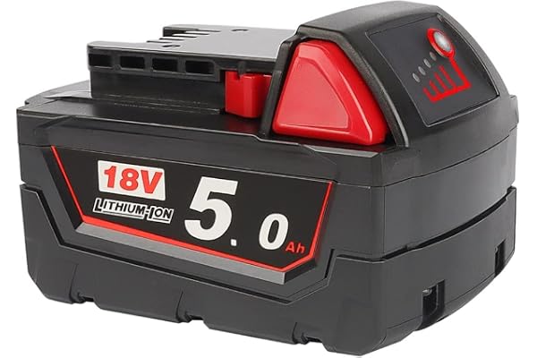 Powarobor M18 18V 5,0Ah Batteri Kompatibelt med Milwaukee M18 Verktyg