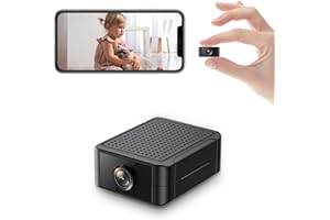 Liretope Mini Kamera, 4K HD WLAN Überwachungskamera Innen Für Live Übertragung Handy APP, WiFi Camera Nachtsichtkamera mit Bewegungsmelder/Lange Batterielaufzeit/Cloud-Speicherplat