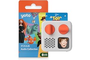YOTO Mini (2024 YM002 Edition) + Disney Pixar Bundle – Kids Screen-Free Bluetooth Audio Player, All-in-1 Travel Device for Stories Music Podcast Radio White Noise