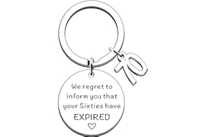 JMIMO 70th Birthday Gifts for Women Men Funny Sweet 70th Birthday Keyring Idea for Her Him As A Joke Celebration Best 70th Birthday Present - We Regret To Inform You That Your Sixties have Expired