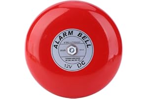 KOSDFOGE Timbre de Alarma Contra Incendios, CB 6B 95Db Timbre de Alarma Eléctrico 150mm/5.9in Timbre Timbre Timbre de Alarma de Seguridad para la Escuela Hogar Fábrica Timbre Alto Alarma Timbre(DC12V)