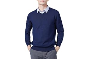 Vogrtcc Men's Sweaters Cashmere Blend Knitting V-Neck Pullovers Wool Knitwear Jumpers Clothes