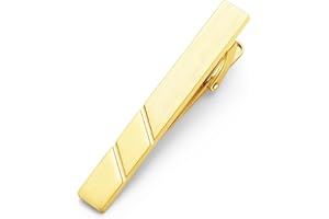 HONEY BEAR 1.97"/2.12" Fermacravatta per Uomo - dimensione normale acciaio regalo di nozze di business,5cm/5.4cm