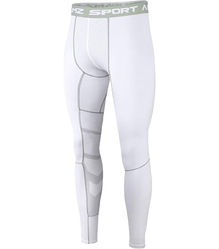 AIRTRACKS Calzamaglia Running Lunghe Uomo/donna - Traspiranti Con Riflettori, Blu, Taglia M