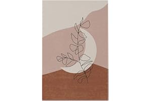 framed concept Boho Floral Bilder & Wandbilder | Leinwand Blumen Bilder ideal als Wohnzimmer Deco oder als Poster | Hergestellt aus natürlichen Materialien Gr. 20 * 30 cm