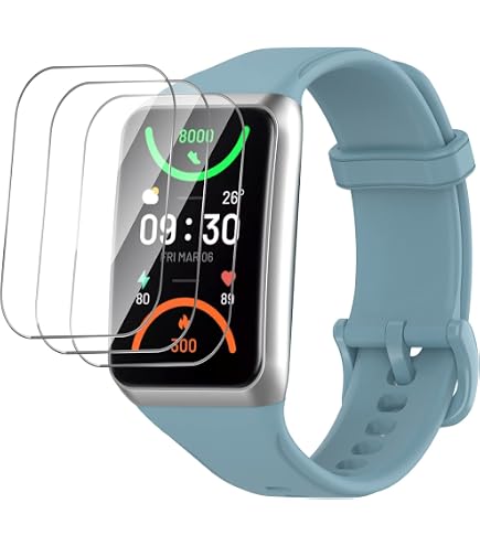 GIOPUEY Cinturini Compatibile con Oppo Watch Free, [2 in 1] TPU Silicone Cinturino + 3 Pezzi Pellicola Protettiva, [Resistente all'Usura] [ Traspirante] - Bianco