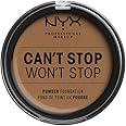 NYX Professional Makeup Can't Stop Won't Stop Full Coverage Powder Foundation, Matte Finish, Shine Control, Long Lasting, Vegan Formula, Shade: Mahogany