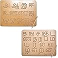 JOY LAND Tamil Vowels&Consonant Varnmala Writing Practice Wooden Tracing Boards Educational Toys For Kids With Dummy Pencil|Knowledge For Kids|Letter Slate|Learning Board For Baby (Tamil Set 2)