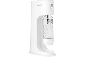 Aqvia Machine à gazéifier Balance avec bouteille en PET sans BPA (blanc)