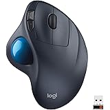 Logitech M570 Trackman Wireless Trackball Mouse, 2.4GHz with Unifying USB-Receiver, Scroll Wheel, Programmable Buttons, 18-Mo