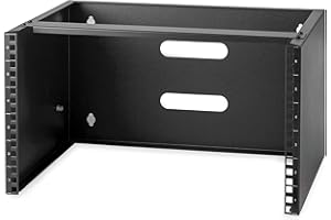 StarTech.com Rack Soporte de Montaje en Pared de 6U y 13,78in de Profundidad - Rack Horizontal para Patch Panel de Parcheo y Equipos de Servidor - con Capacidad de Carga de 19,9Kg - Negro (WALLMOUNT6)