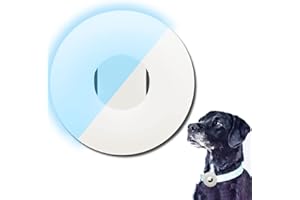 LINTEKER Schutzhülle für Airtag Hundehalsband, Hülle für Apple Airtag GPS Finder Haustierhalsband, Airtag Schutz Hülle für Hunde und Katzen Halsband Zubehör, Leuchtendes Weiss