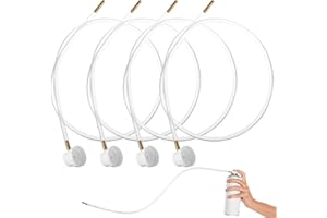 Sibba 4 Stück Sprühdüsen Verlängerungsschlauch 360 Grad Verlängerungsschlauch Männlicher Schaft Sprühdosen Schlauchaufsätze Auto Autodüsenfolie 4,5 mm Verlängerung für Aerosolzubehör