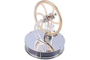 ZJCHAO Niedertemperatur Stirlingmotor, Motor Dampfwärme Bildung Modell Spielzeug Geschenk für Kinder Handwerk Orname, Neue Niedertemperatur-Stirlingmotor pädagogisches Spielzeug Kit Geschenk