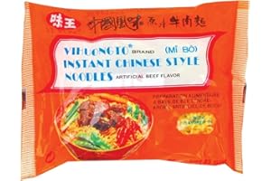 FIMILLA MARKET Ve Wong Soupe chinoises au boeuf, nouilles chinoises au boeuf 85g (Carton de 30 sachets)