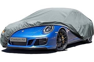 Telo Copriauto da Esterno, Kayme Copertura per Auto Impermeabile Anti UV Vento Antipolvere a 5 Strati. Compatibile Con Porsche 911, Audi S4/S5, Mercedes CLK, BMW M3/M4 ecc. (450 a 470 cm)