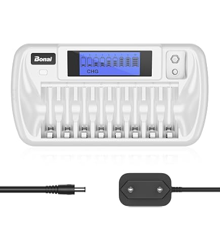 Chargeur Piles CITYORK 8 Slots LCD - Ni-MH/Ni-CD AA/AAA - USB - Recharge Rapide