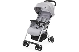 Chicco OHlalà 3 Passeggino Ultraleggero da 0 Mesi a 15 kg, portata max 18 kg, Reclinabile e Pieghevole con Cestello Capiente, Chiusura Compatta, Parapioggia e Cappottina Estendibile, Grigio