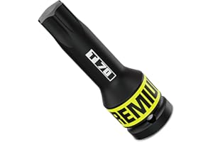 Aurlloct Klucze nasadowe Torx 1/2", T70 T70 Torx Bit Nasadka, nadaje się do małych napraw domowych samochodów