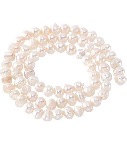 Perle Acqua Dolce Naturali HOBBIESAY - 22 Pezzi Per Gioielli Fai Da Te - Foto 3