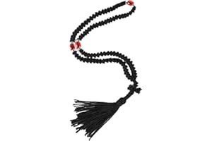 BIGPIG Handmade Orthodox Prayer Rope 100 Knots with Red Bead,Prayer Beads Christian Greek Komboskoini Chotki,Greek Orthodox Cross Christian Car Accessories,Protestant Prayer Beads Rosary Blessed Decor Gift,