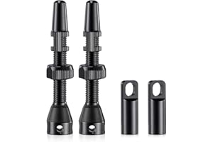HZJD 2Pezzi Valvole Presta Tubeless Bici, Nere, Stelo Delle Valvole di (44 mm)