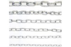 VETRINEIN RETE Vetrineinrete® Catena di sicurezza genovese in ferro zincato saldata bobina varie misure 75 45 26 17 1,5 metri (4MM 3 METRI) A119