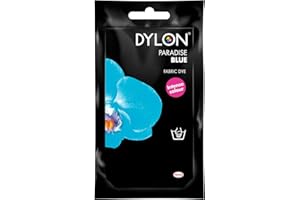 DYLON Hand Dye, Fabric Dye Sachet for Clothes, Soft Furnishings and Projects, 50 g - Paradise Blue