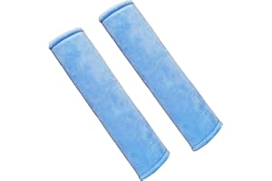 Hoclauho Car Seat Belt Pad, Protective Pad for Seat Belts, Universal Shoulder Pads Adults and Children, Comfortable Belt Padding for Car, Backpack, Camera (A-Sky Blue, 25 x 6)