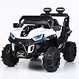 Srecap Boxer Rechargeable Battery Operated Jeep for Kids, Kids Cars with Light & Music | Ride on Toy Baby Big Jeep Battery Car | Electric Jeep for Kids to Drive 2 to 7 Years Boy Girl (White)