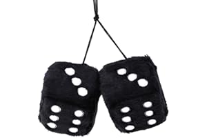 Fitwish Ototon Cube de dés de Peluche à Suspendre Intérieur de Voiture Décoration Accessoires pour Auto Caravane Maison (Noir)
