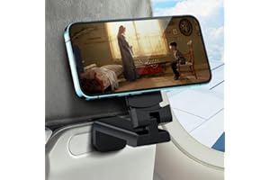 Panlouting Uchwyt na telefon komórkowy do samolotu i pociągu, przenośny, składany, obracany o 360°, uchwyt na telefon komórkowy, do nagrywania filmów i selfie, podróżny uchwyt na telefon komórkowy, do