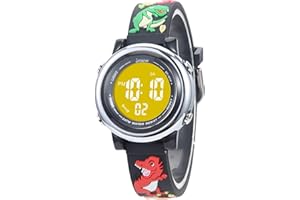 Mamiddle Orologio Digitale per Bambin Orologio Sportivo a Cartoni 3D per Ragazze Ragazzo con Sveglia Data Cronometro LED 3ATM