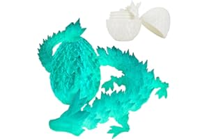 FVGYITG Luminous green 3D Dragon Egg Set, PLA Material Dragon Toys, Articulated Dragons, Dragon Toys, Mystic Crystal Dragon Gadgets, Home Office Decoration Executive Desk Toys
