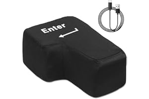 GXPJYCFOB Grande Touche d'entrée,Gros Bouton Entrée,Touche Entrée avec Coussin de Bureau Clavier USB Gadget pour Anti-Stress,Outils de Soulagement du Stress pour le Bureau,Grand Coussin de Touche d'entrée
