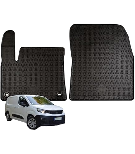 Coppia Tappeti Gomma Anteriori Su Misura Per CITROEN Berlingo III Van, OPEL Combo E, PEUGEOT Partner III, TOYOTA ProAce City