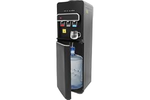 Stående vattendispenser, 500 W elektrisk varmvattendispenser med bottenpåfyllning, vattendispenser, dricksvattendispenser, dubbel varm-/kallfunktion, för hem, kontor, kök