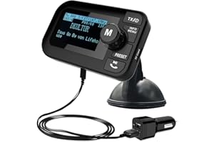 FirstE Car DAB/DAB+ Radio Portable Bluetooth FM Transmitter 2.3" Big LCD Car Kits Crystal Sound - Play Micro SD/TF Card(64G) +Handsfree Call+5V 2.1A/1.0A Dual USB Ports+ 3M Antenna+3.5mm Aux Output