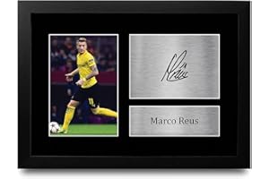 HWC Trading A4 Don Marco Reus Dortmund Regalo Imagen Impresa En Autógrafos Para Los Aficionados Y Seguidores - A4 Enmarcada