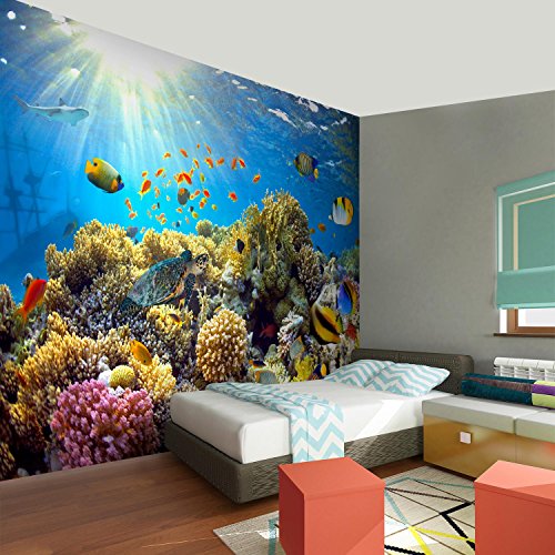 Fototapete Korallenriff 308 x 220 cm – Vliestapete – Wandtapete – Vlies Phototapete – Wand – Wandbilder XXL – !!! 100% MADE IN GERMANY !!! Runa Tapete 9073010a - 5