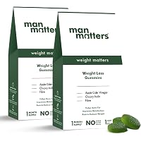 Man Matters Weight-Loss Apple Cider Vinegar Gummies - Daily ACV Shot Made Tasty, Sugar Free Metabolism Booster & Fat Burners for Men (3 Month Pack)