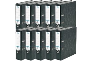 Elba A4 Lever Arch Files, Black Cloud Effect, Durable Matt Paper on Board Folders (Pack of 10)
